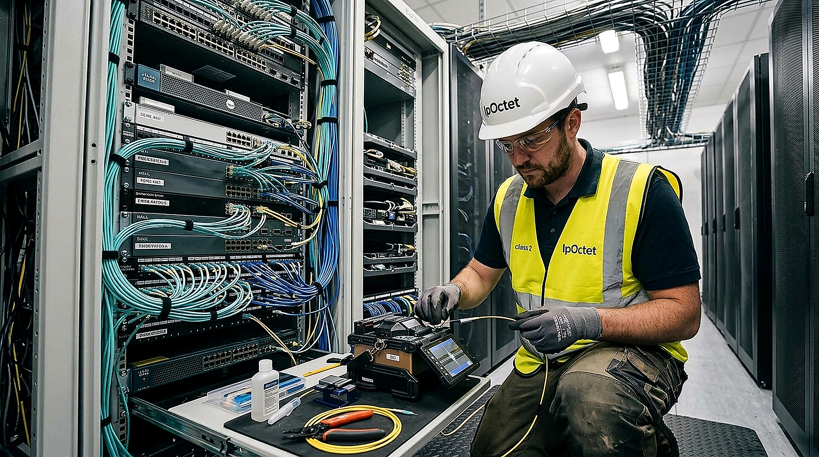 Enterprise commercial structured cabling and optical backbone distribution rack